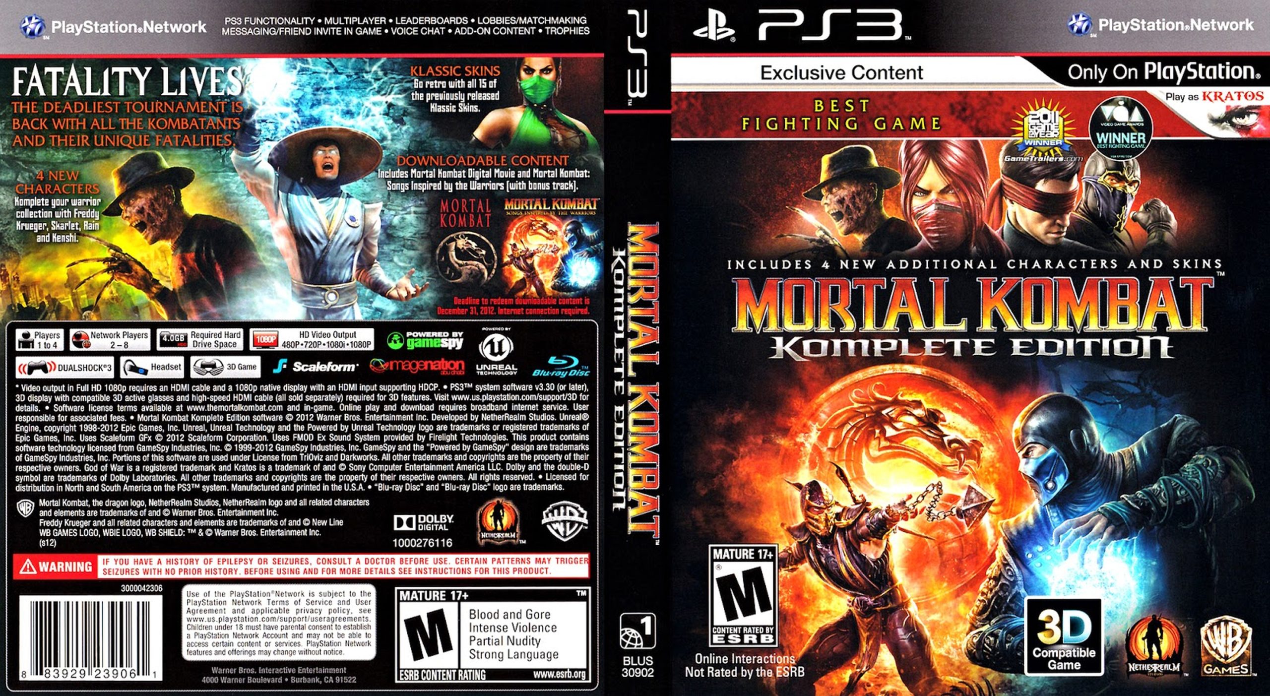 PS3 Mortal Kombat Komplete Edition 北米版 Jogo Mortal Kombat (Komplete Edition) - PS3 - MeuGameUsado